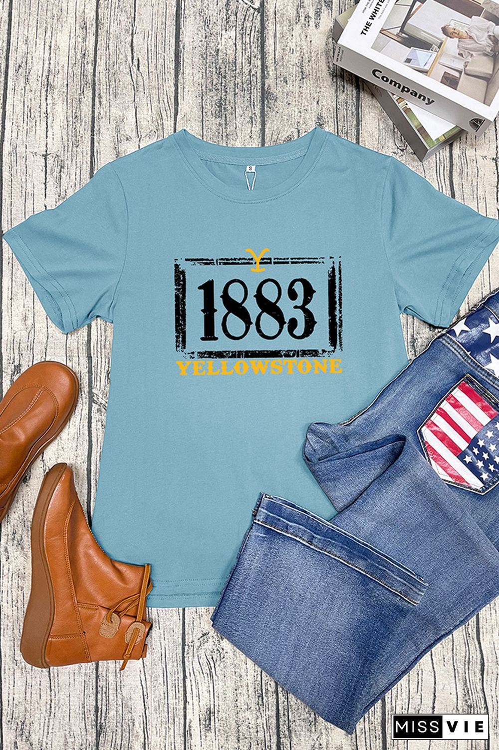 1883 Yellowstone Short Sleeve Graphic Tee Wholesale