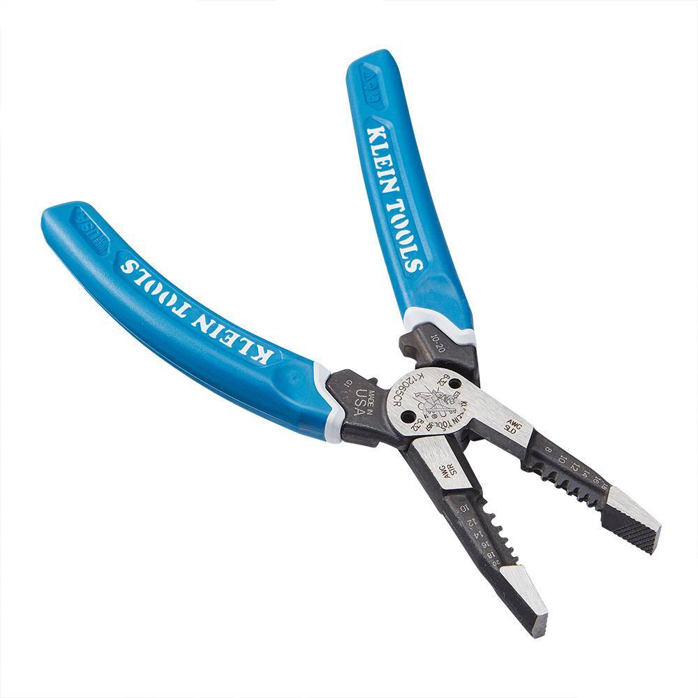 Klein Tools Klein-Kurve Heavy-Duty Wire Stripper  Cutter  Crimper Multi Tool 8-20 AWG K12065CRSEN