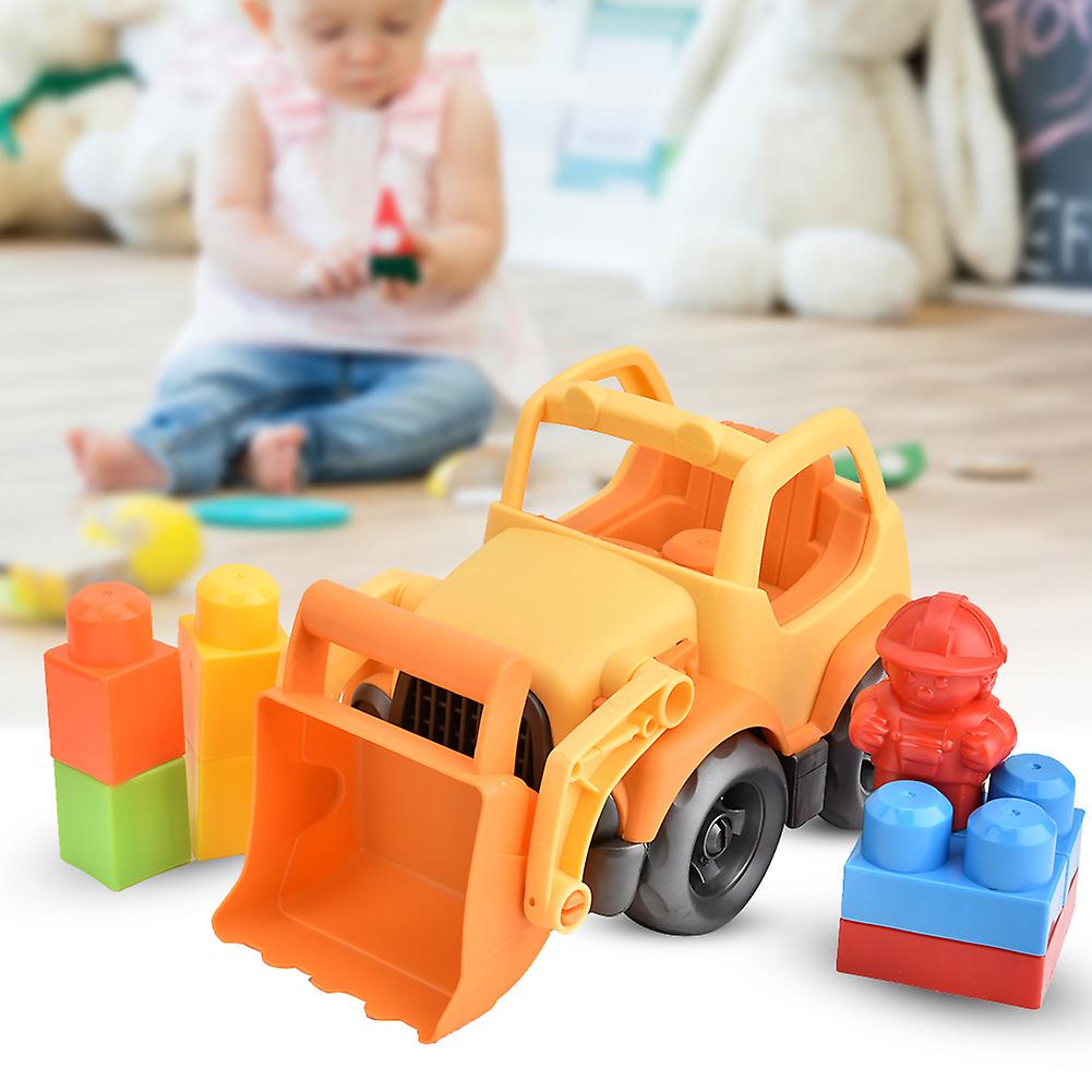 Colorful Bulldozer Assembly Building Blocks Car Vehicle Toy Bricks Kids Educational Toys