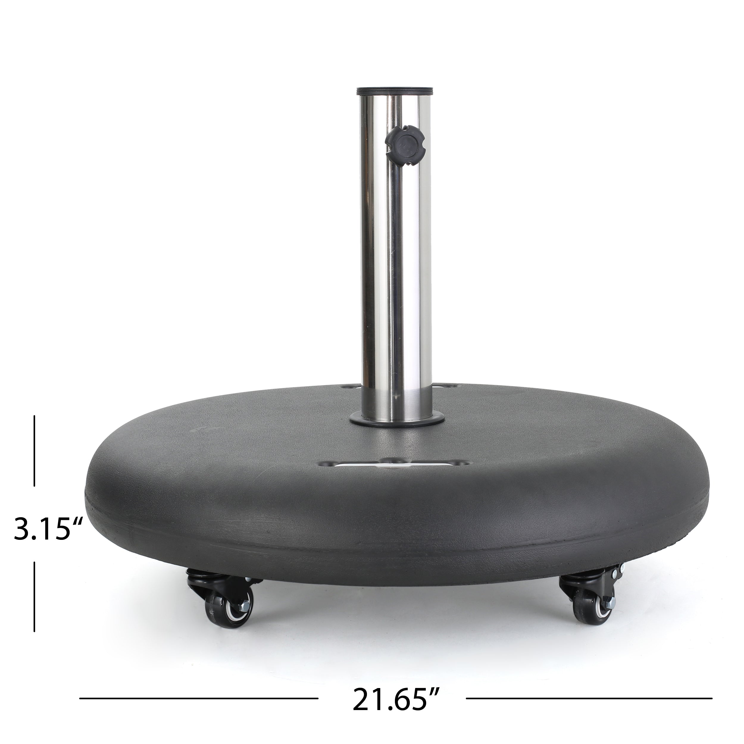 Hercules 88lbs Umbrella Base w/ Wheels & Stainless Steel Pole Handle