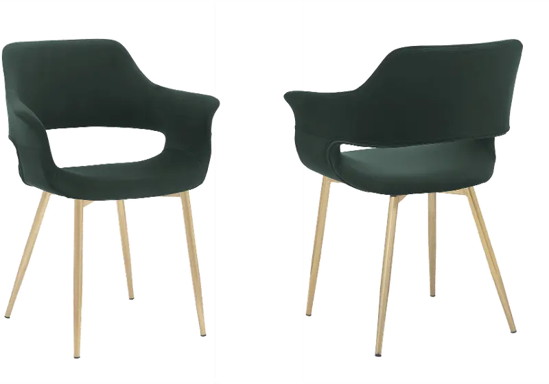 Gigi Green Dining Room Arm Chair (Set of 2)