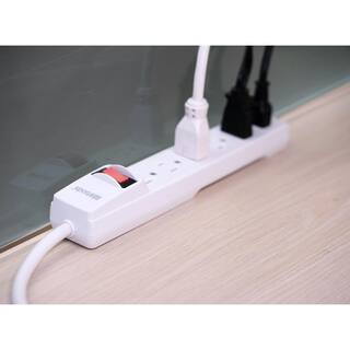 Woods 2.5 ft. 6-Outlet Power Strip with Overload Protection (2-Pack) 41435