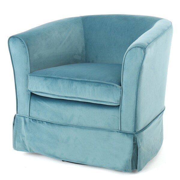 Cecilia Velvet Swivel Club Chair by Christopher Knight Home - 28.75