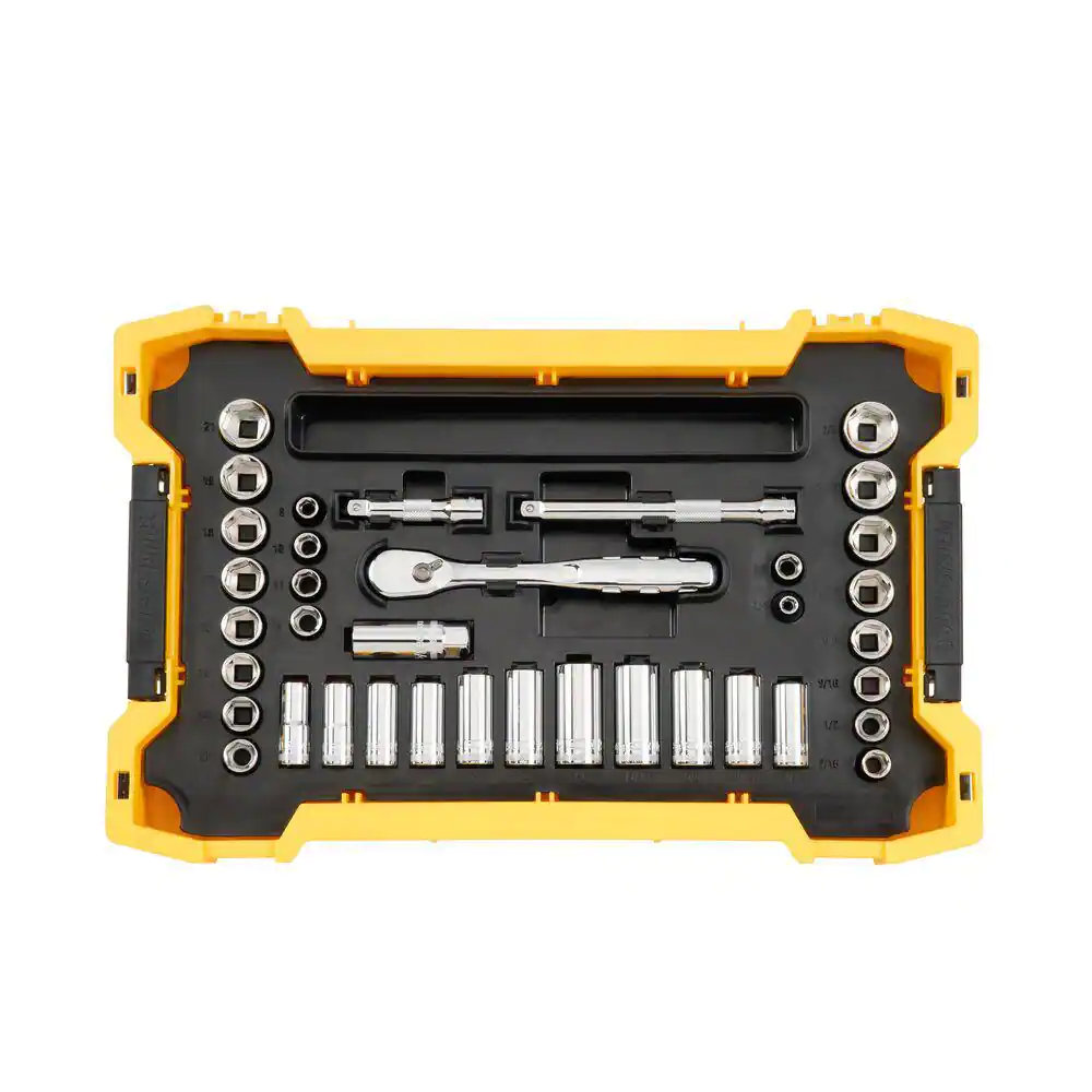 DEWALT DWMT45402 1/4 in. and 3/8 in. Drive Mechanics Tool Set with Toughsystem Trays (131-Piece)