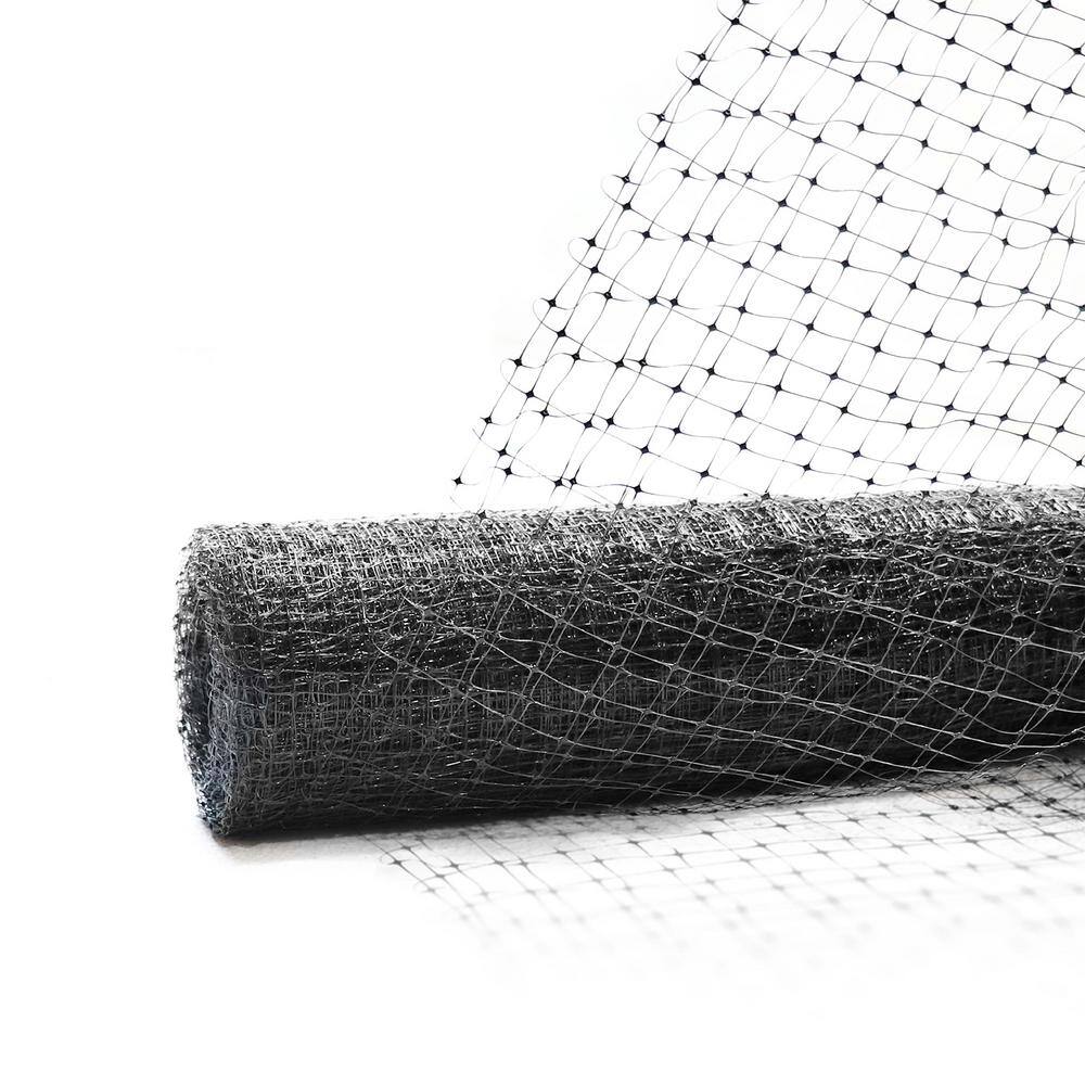 Fencer Wire 7.5 ft. x 65 ft. Black Polywire Garden and Plant Protective Netting with 35 in. Mesh Reusable and Doesn't Tangle PGD3-7.5X65MF35