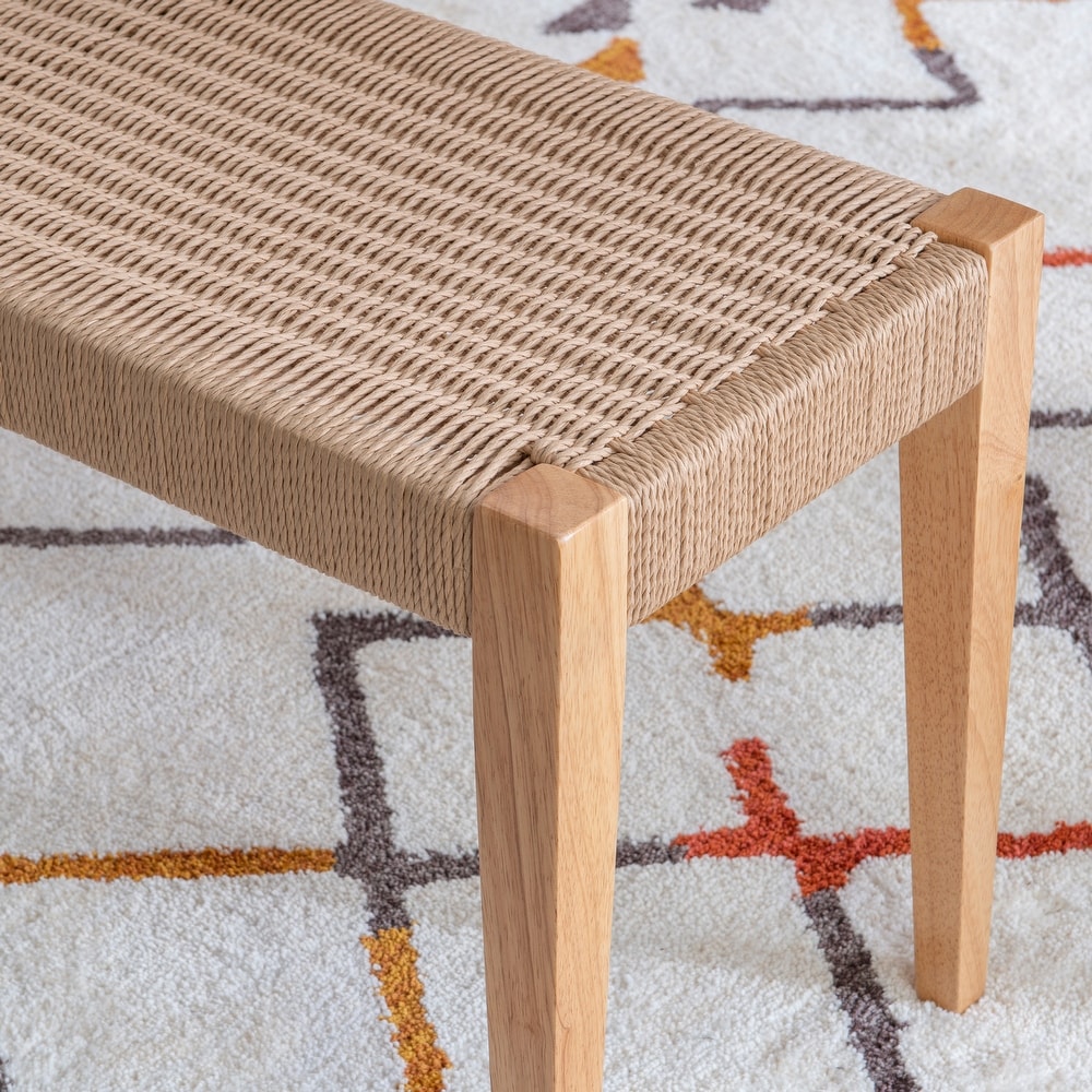 Caelan Basket Weave Dining Bench