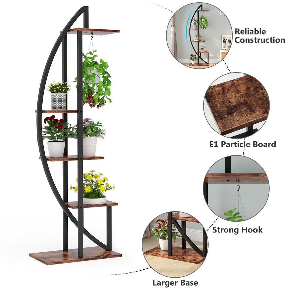 5-Tier Plant Stand Pack of 2, Multi-Layer Bonsai Flower Rack