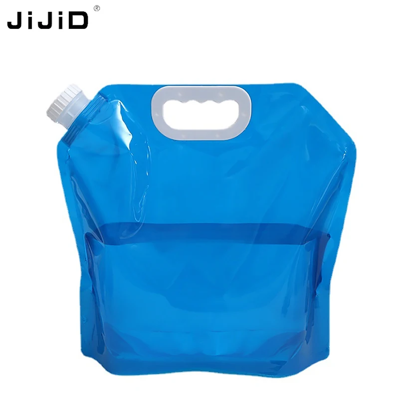 JiJiD 5L 10L Pe Plastic Foldable Water Storage Bag Outdoor Travel Camping Hiking Foldable Water Storage Bag