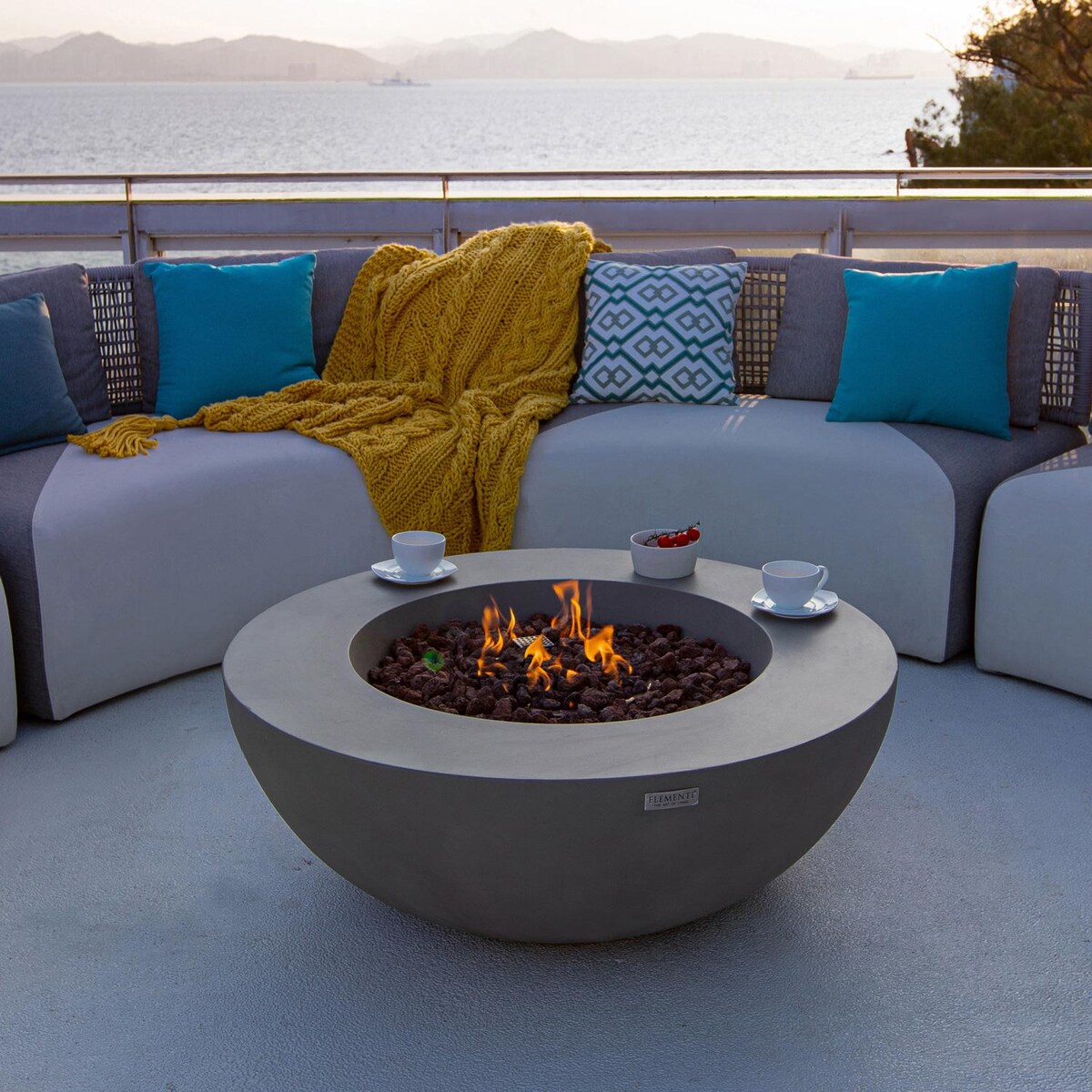 Lakeview Bellawood 42-Inch Round Natural Gas Fire Bowl