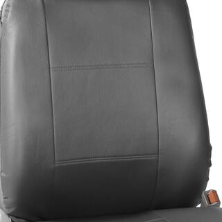 FH Group PU Leather 47 in. x 23 in. x 1 in. Full Set Seat Covers DMPU001SDGRY114