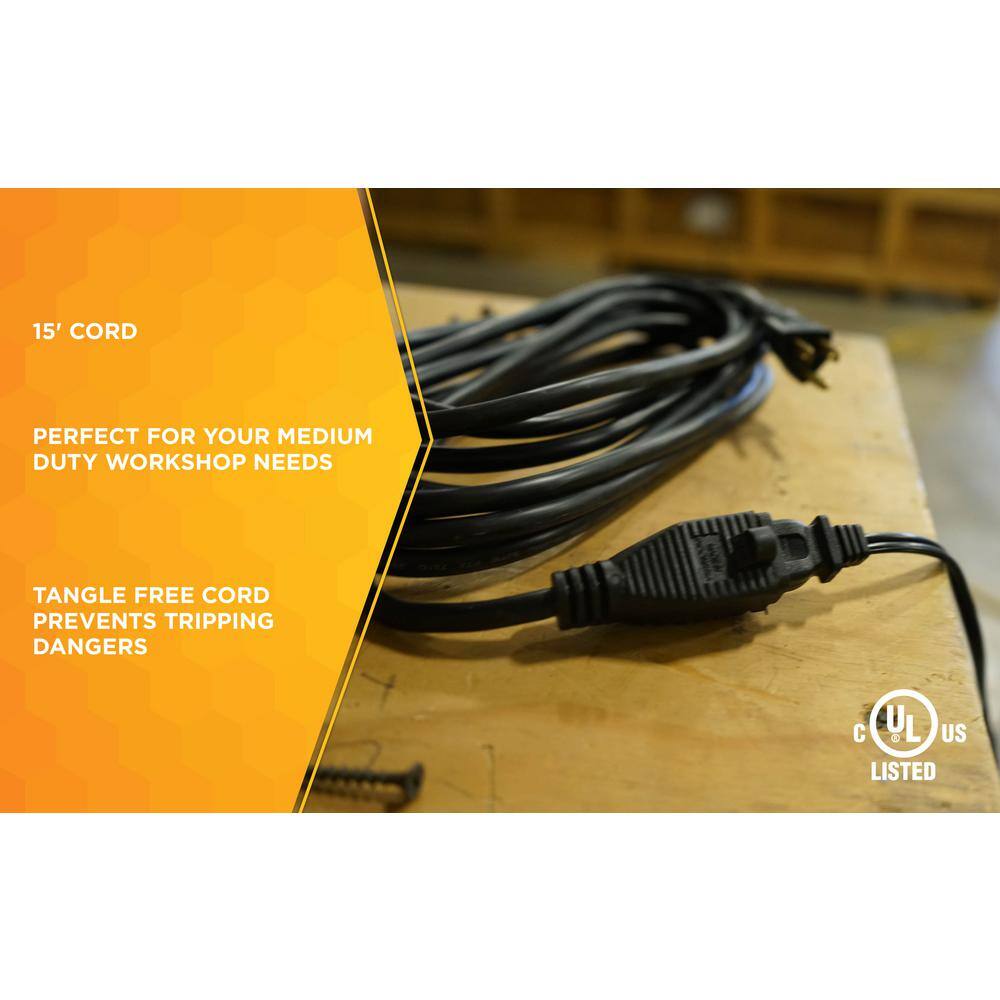 Woods 15 ft. 163 SJTW Outdoor Light-Duty Extension Cord 990261