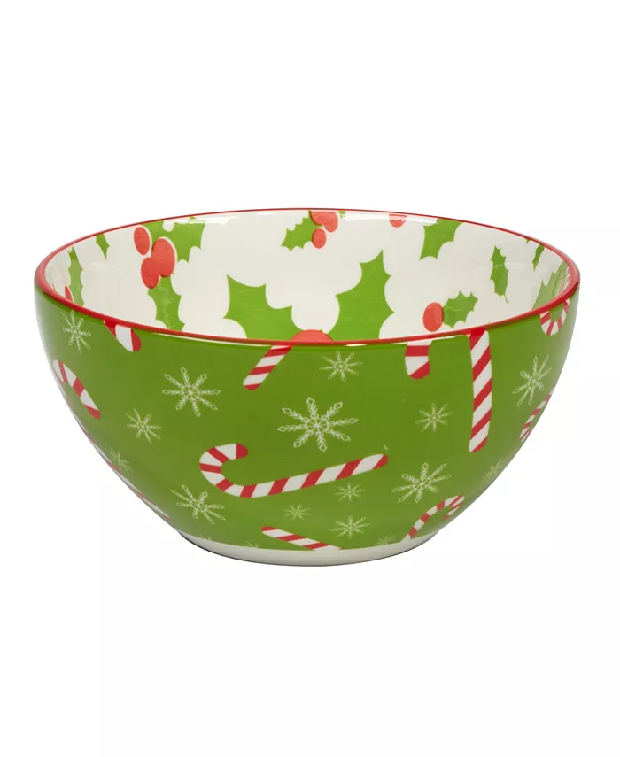 Certified International Holiday Fun 30 oz All Purpose Bowls Set of 6 Service for 6