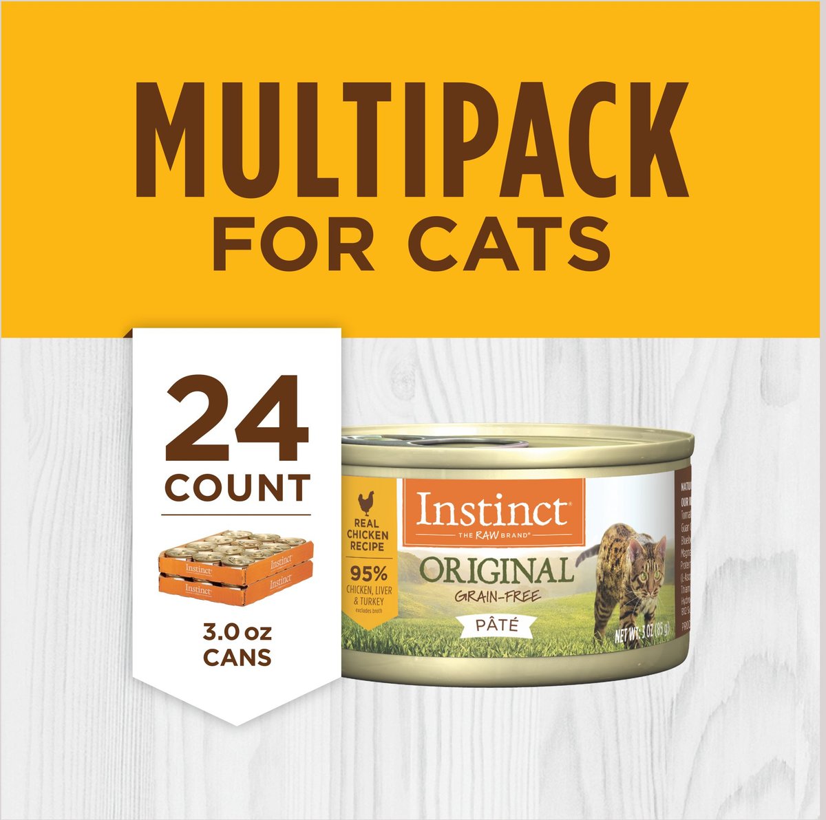 Instinct Original Grain-Free Pate Real Chicken Recipe Wet Canned Cat Food