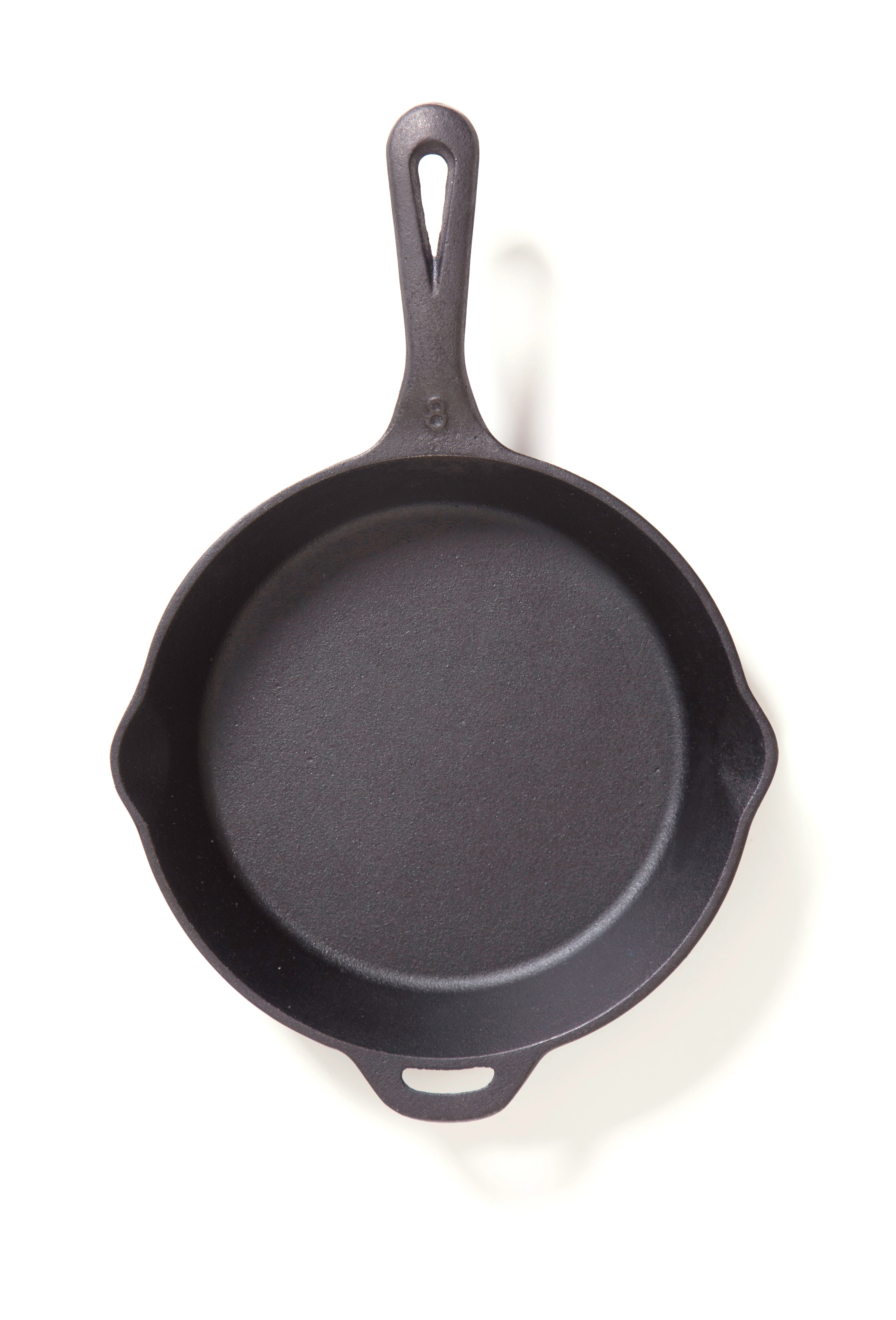 Camp Chef 8" Cast Iron Skillet - SK8, True Seasoned Finish, Dual Pour Spouts