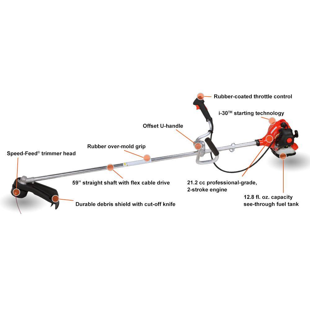 ECHO 21.2 cc Gas 2-Stroke String TrimmerBrushcutter SRM-225U