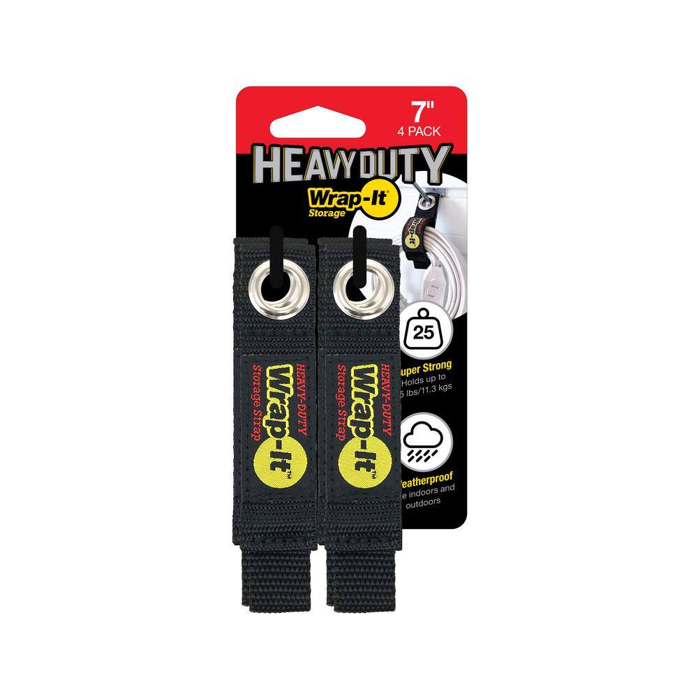 Wrap-It Storage 7 in. Heavy-Duty Storage Straps (4-Pack) 104-10BX