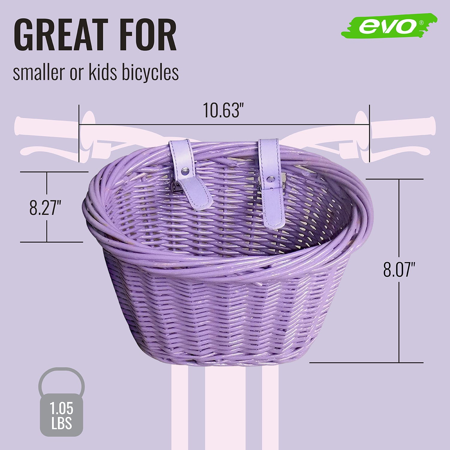 EVO， E-Cargo Wicker Jr， Basket， Purple