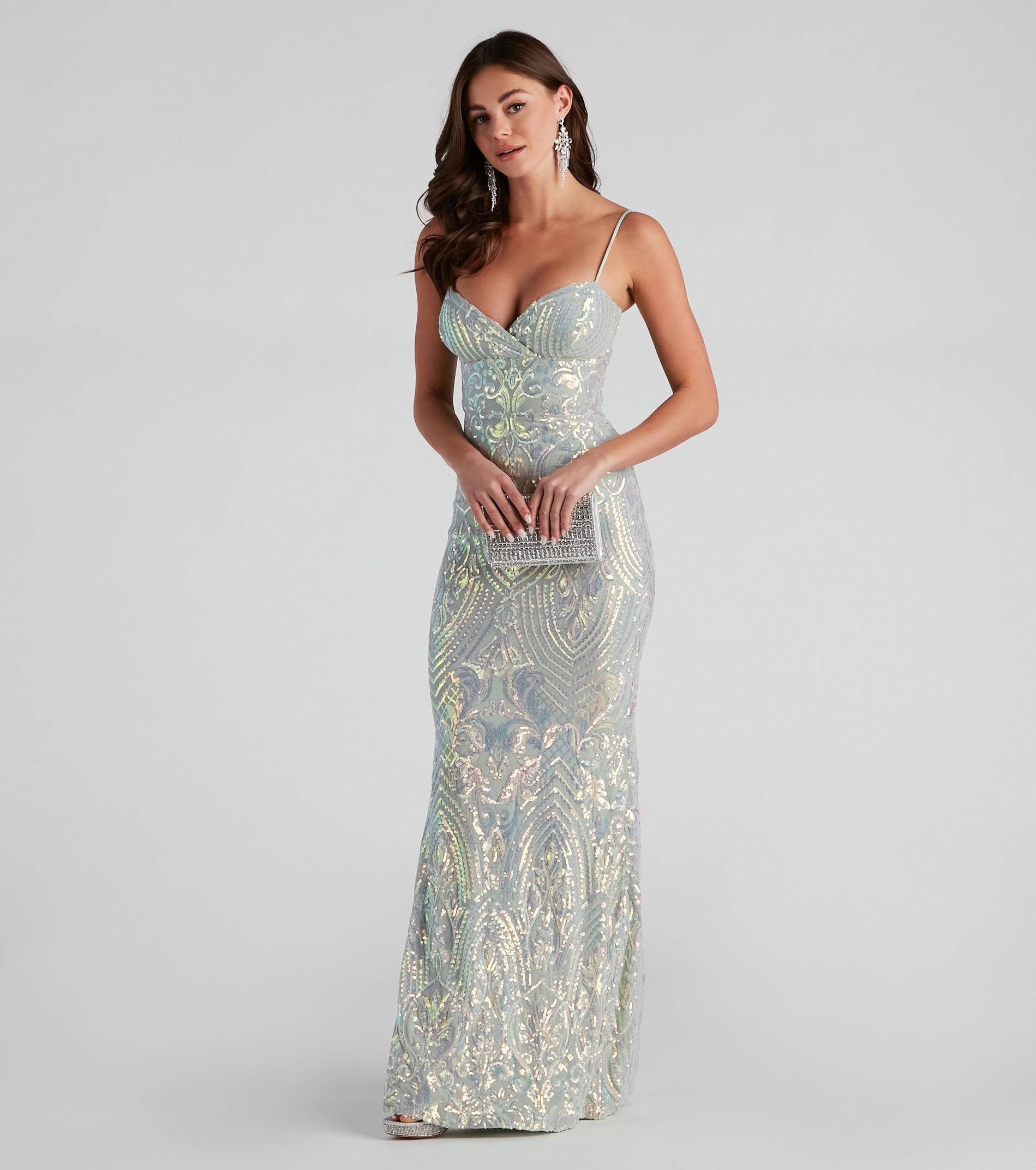 Teagan Sequin Slim-Fit Formal Dress