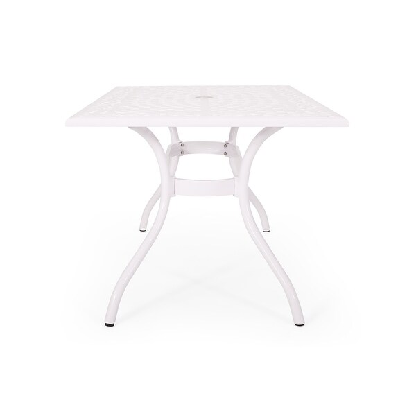 Beautiful Outdoor Dining Table，Aluminum Rectangle and Patio Table