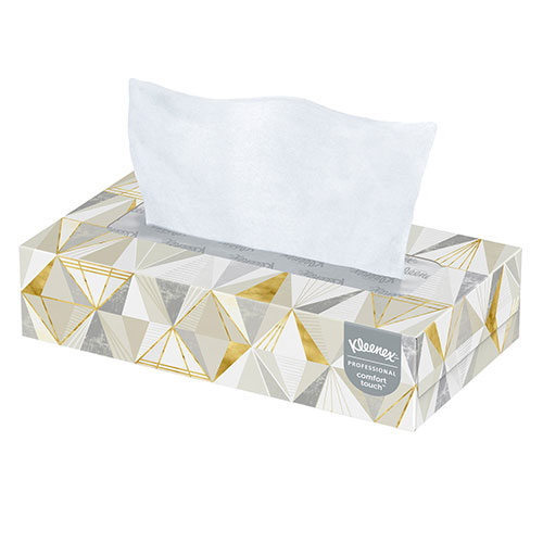 Kimberly-Clark Kleenex Professional Facial Tissue for Business (03076) | Flat Tissue Boxes， 12 Boxes