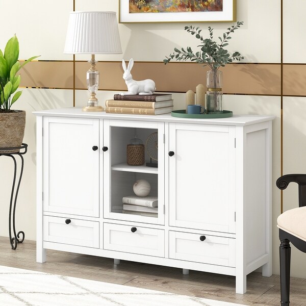 Modern Console Table with 2 Doors and 3 Drawers