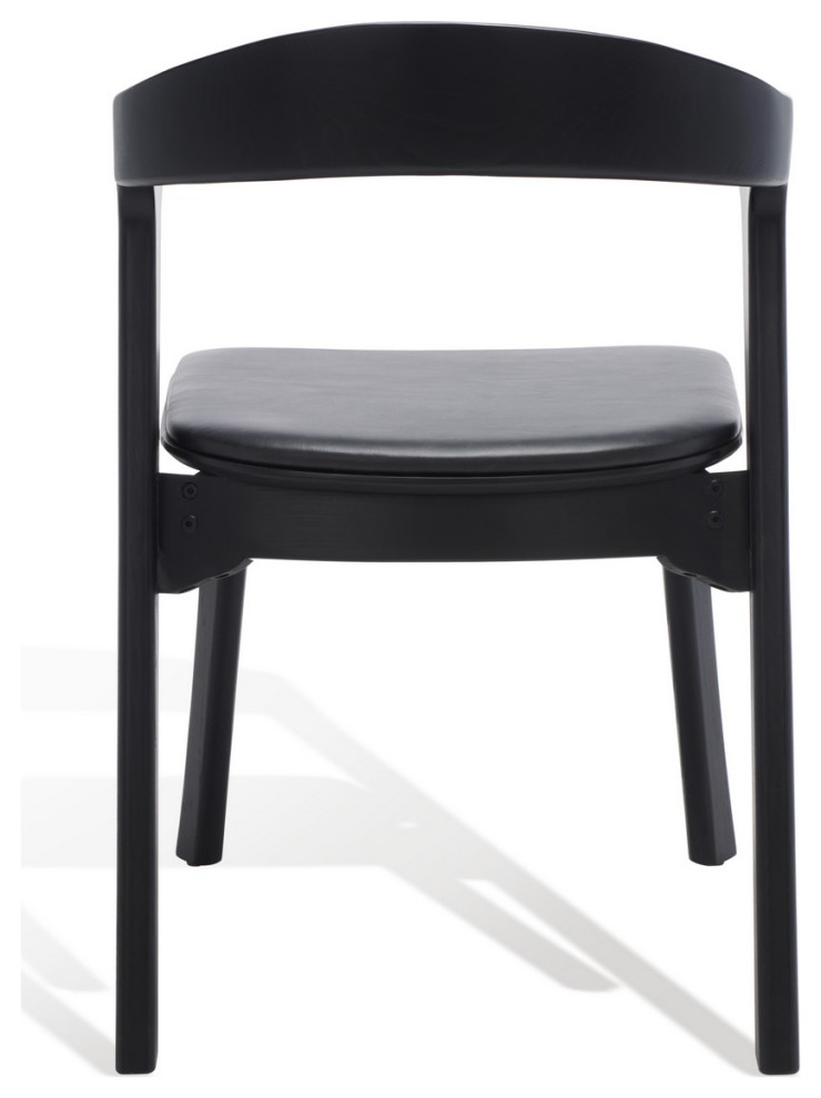 Safavieh Couture Brylie Wood and Leather Dining Chair   Midcentury   Dining Chairs   by Safavieh  Houzz