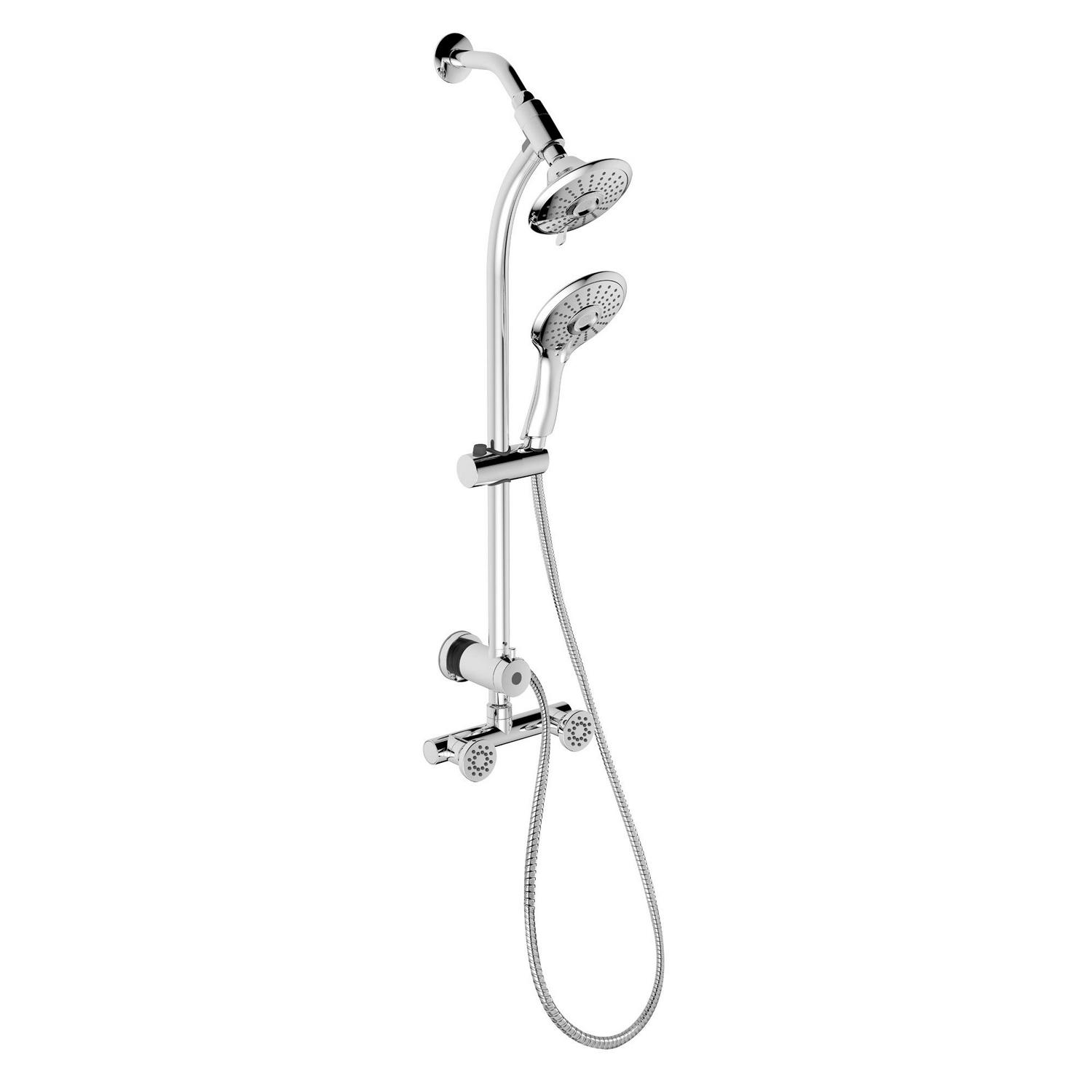 Belanger SYM018CP Retrofit Shower Head and Hand Shower with Body Jets， Polished Chrome