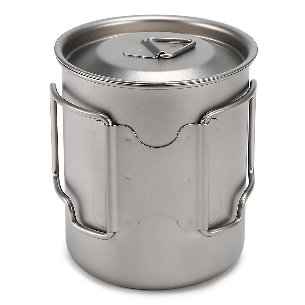 Ultralight Titanium Cup Outdoor Portable Mug Camping Picnic Water Cup With Foldable Handle 300ml / 400ml / 450ml / 750ml