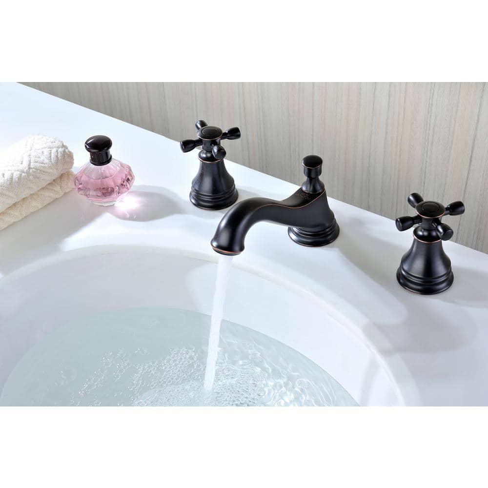 ANZZI Melody Series 8 in Widespread 2Handle MidArc Bathroom Faucet in Oil Rubbed Bronze