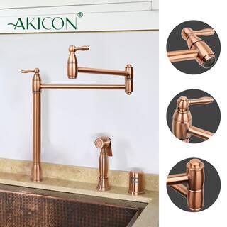 Akicon Deck-Mounted Pot Filler in Copper AK188C