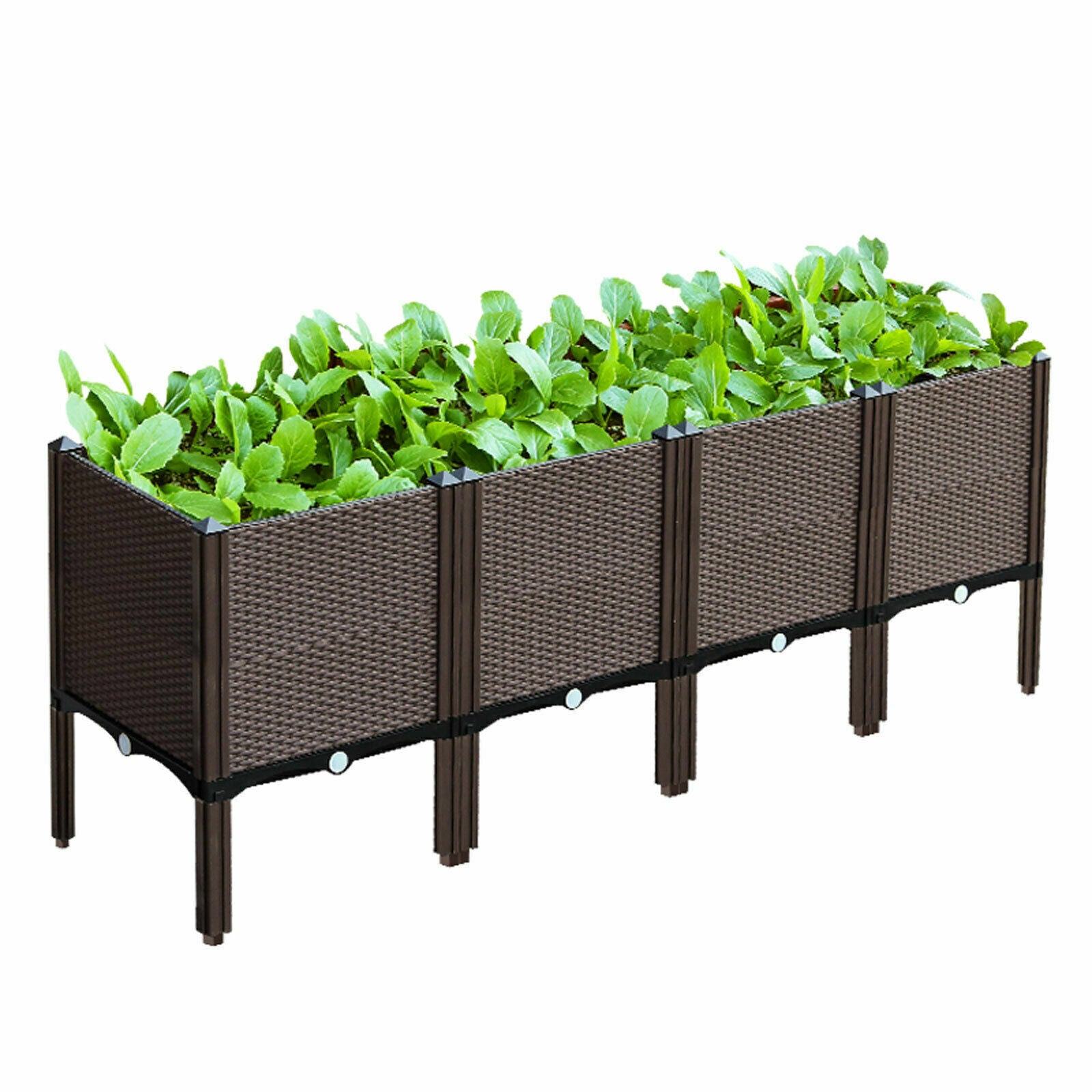 CNCEST Raised Elevated Garden Bed Planter Box Kit Vegetables Outdoor Plant Herbs