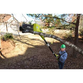 RYOBI 40V HP Brushless 18 in. Cordless Battery Chainsaw and 10 in. Cordless Battery Pole Saw with 5.0 Ah Battery and Charger RY40580-PS