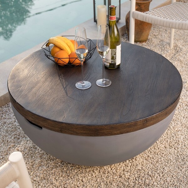 COSIEST Bowl Shaped Indoor Outdoor Accent Table