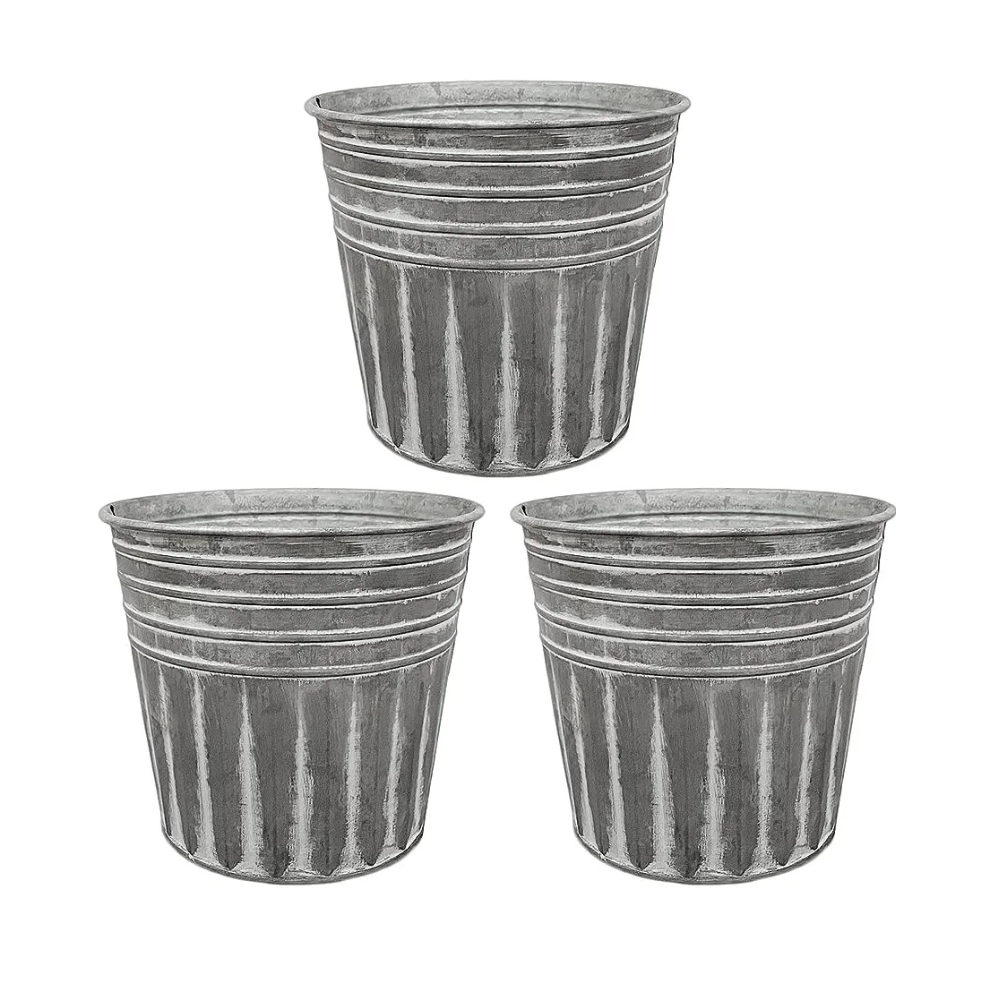 Hot Selling Galvanized Antique Metal  Purpose Planter For Home and Garden Use Luxury Vase Modern Planter Bucket