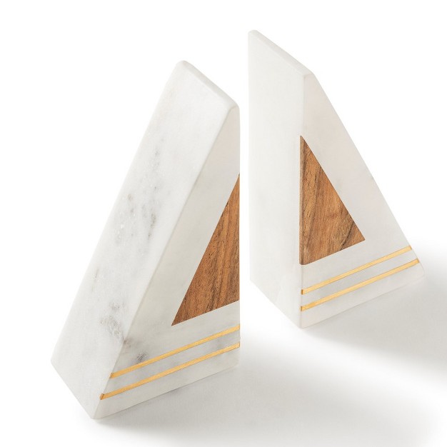 Gauri Kohli Gilmore Marble Bookends Set Of 2