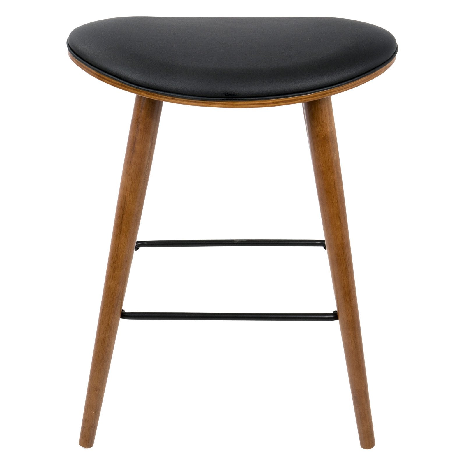 LumiSource Saddle 25.75 in. Mid-Century Modern Counter Stool - Set of 2