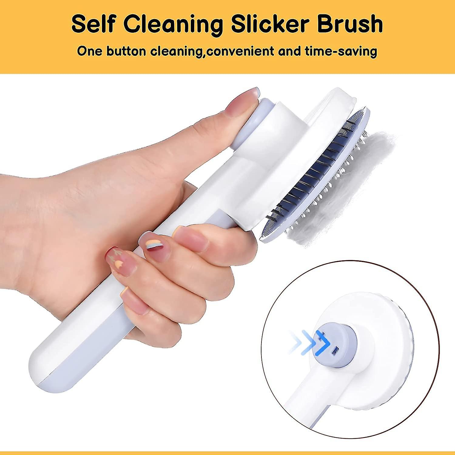 Cat Brush Dog Brush Self Cleaning Slicker Pet Brush Cat Shedding Comb Pet Crday Gift