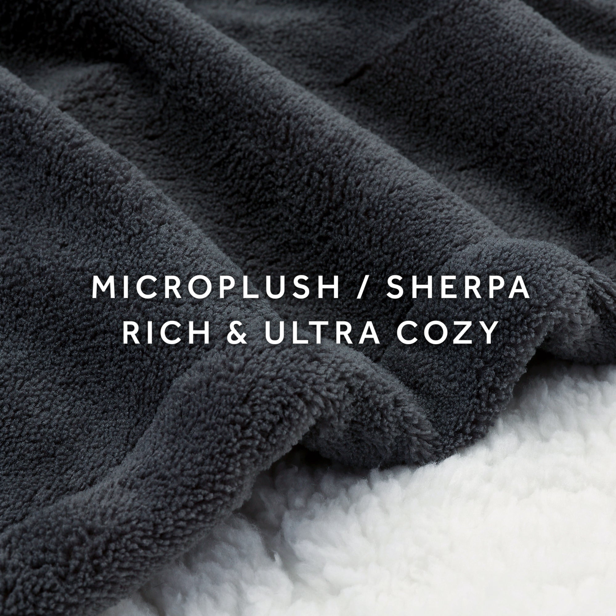 Sunbeam Heated Electric Throw Blanket， Cozy Sherpa， Grey Slate， 50