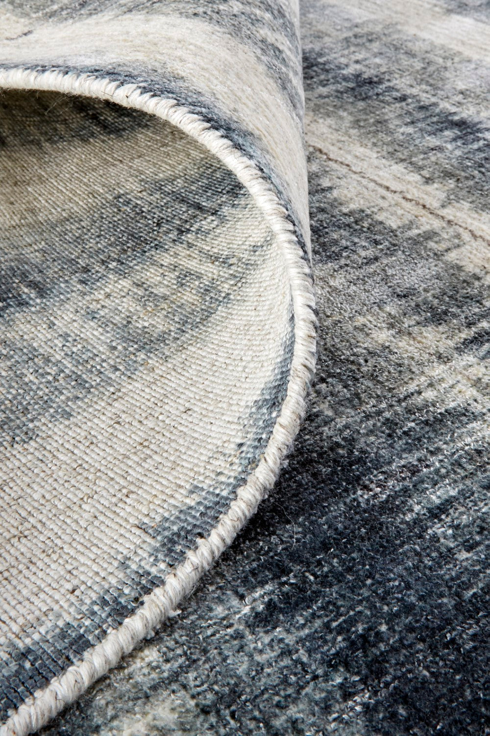 Malana Handwoven Gradient Dark Slate Blue Rug