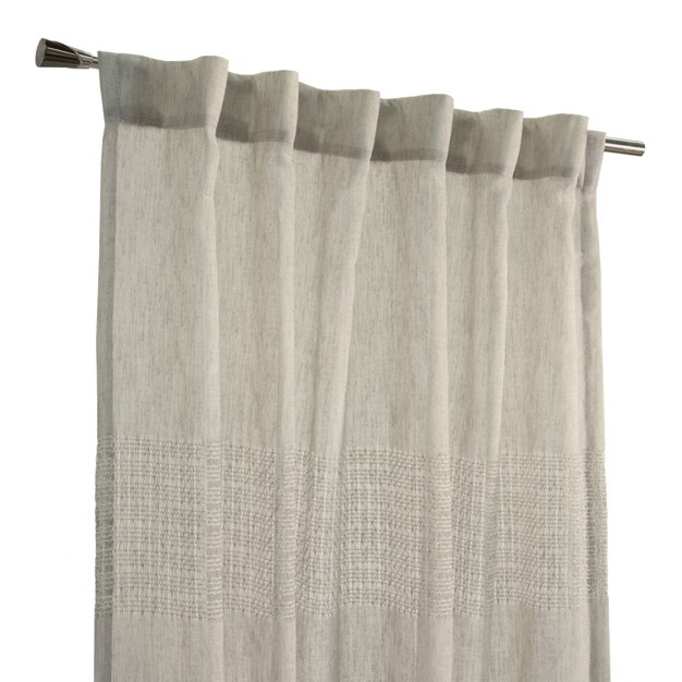 Light Filtering London Curtain Panel Beige Habitat