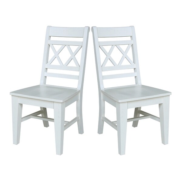 Double X-Back Chair， Set of Two