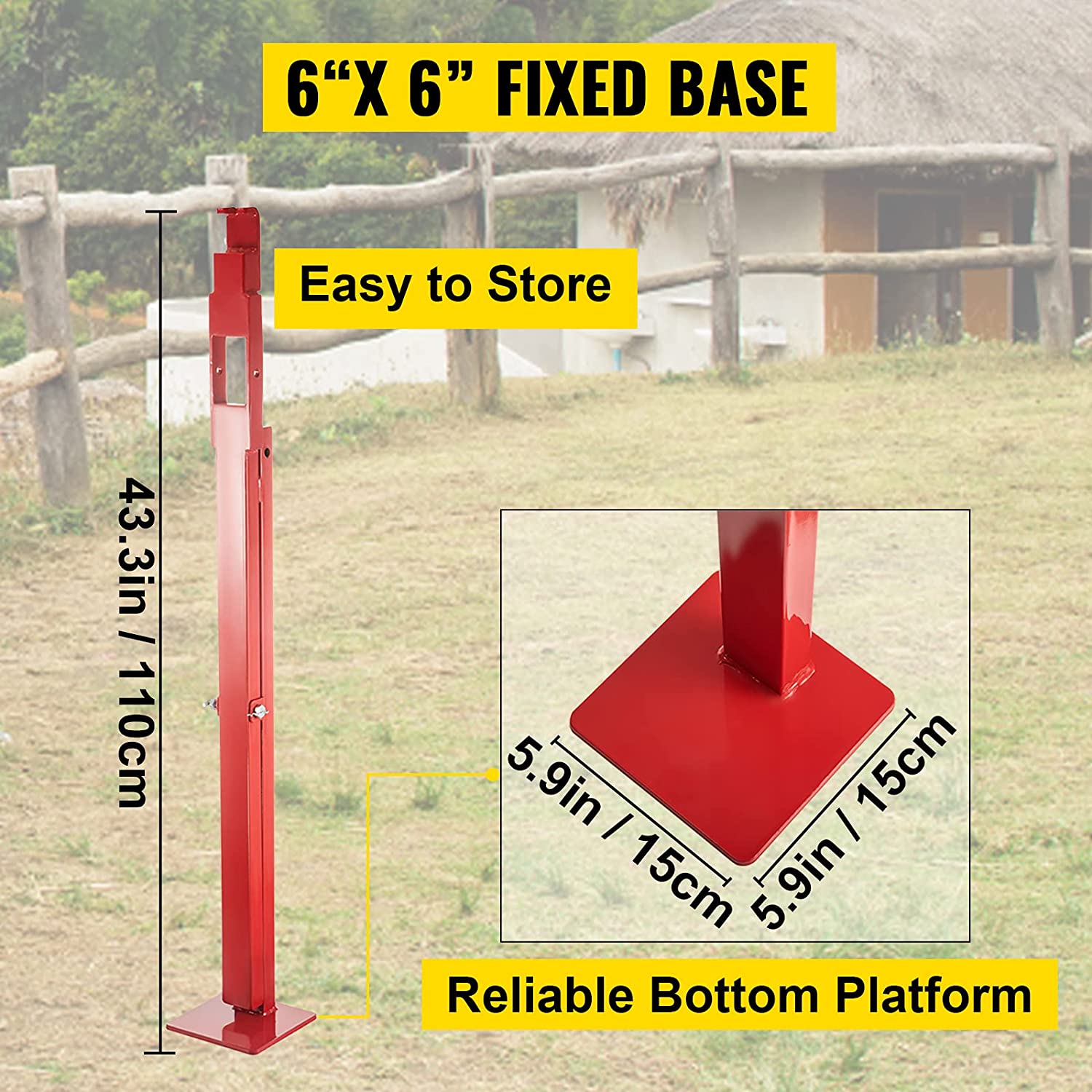 VEVOR T- Post Puller with T Post Chain and Choker Chain，T Post Chain Set Remover Puller，T Stake Puller for Round Fence Post, Metal, Sign Posts & Tree Stump