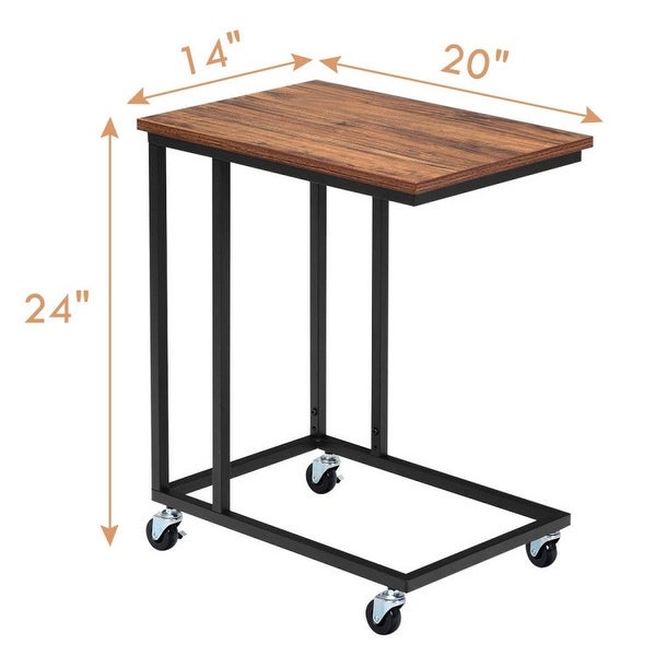 Rectangle Holder Mobile Side End Table