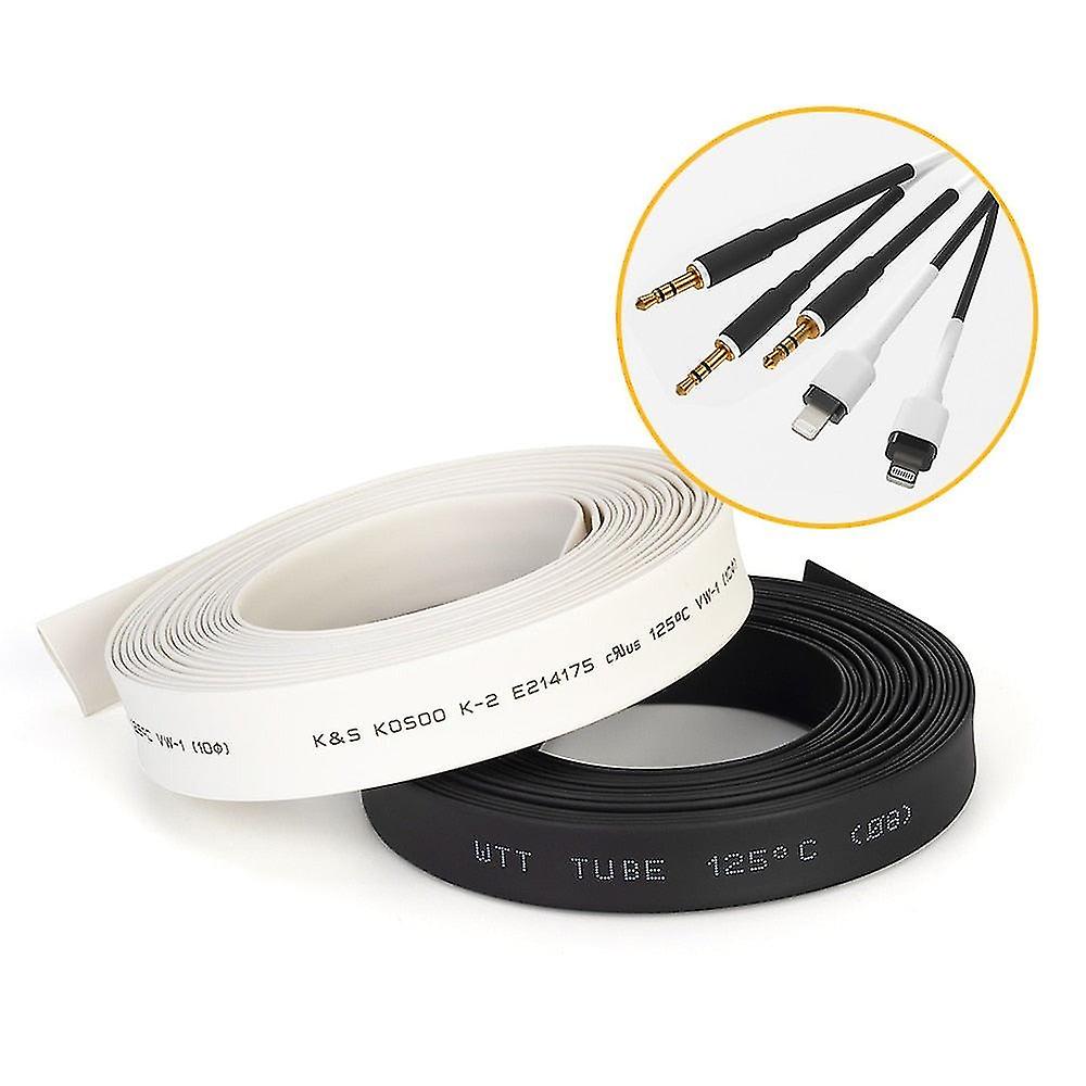 5 Meters Black White Heat Shrink Tubing Tube For 8mm 10mm 12mm 3528 3014 3535 5050 Smd Led Strip Lights Ws2812b Ws2811 Ws2815