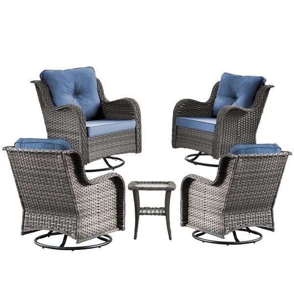 9 Piece Outdoor Patio Furniture SetOutdoor Swivel Rocker Chair Set