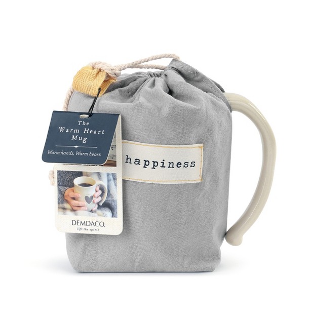 Demdaco Happy Heart Mug 12 Ounce White