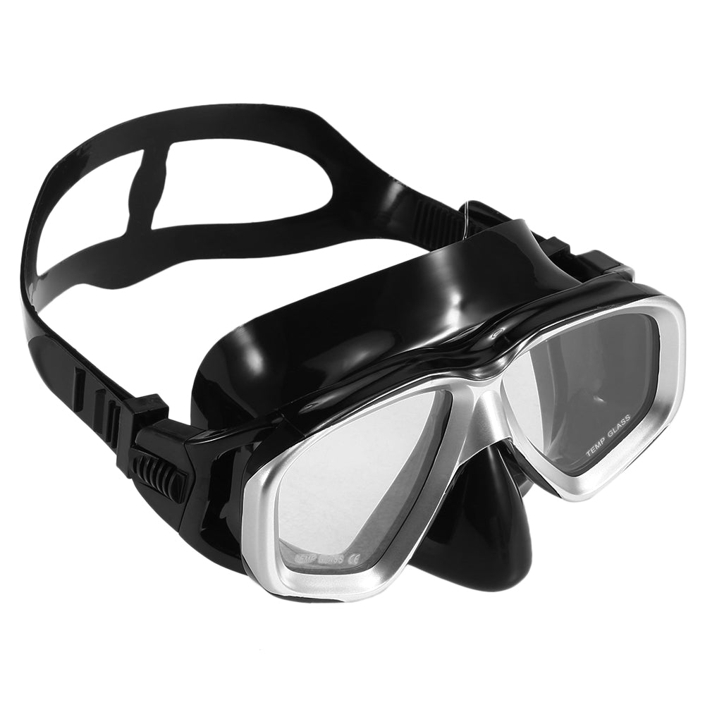 Adults Snorkeling mask Freediving Mask Anti-fog Diving Snorkeling Swimming Mask Tempered Glass Lens Goggles