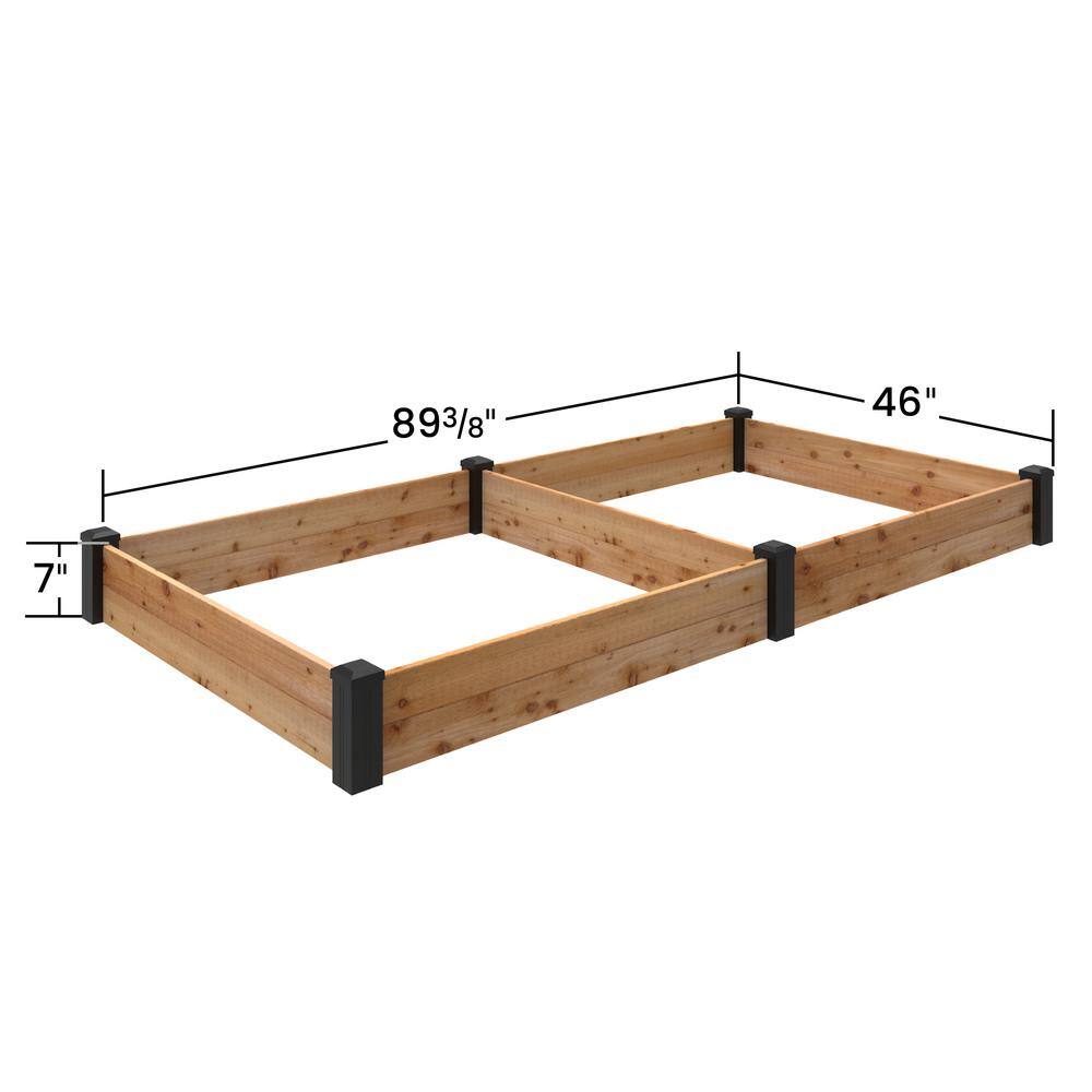 Outdoor Essentials Haven 4 ft. x 8 ft. Natural Cedar Raised Garden Bed (7 in. H) 472547