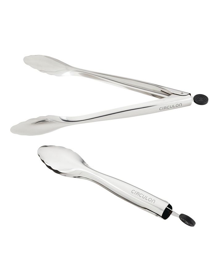 Circulon Tools Stainless Steel Kitchen Tongs， Set of 2