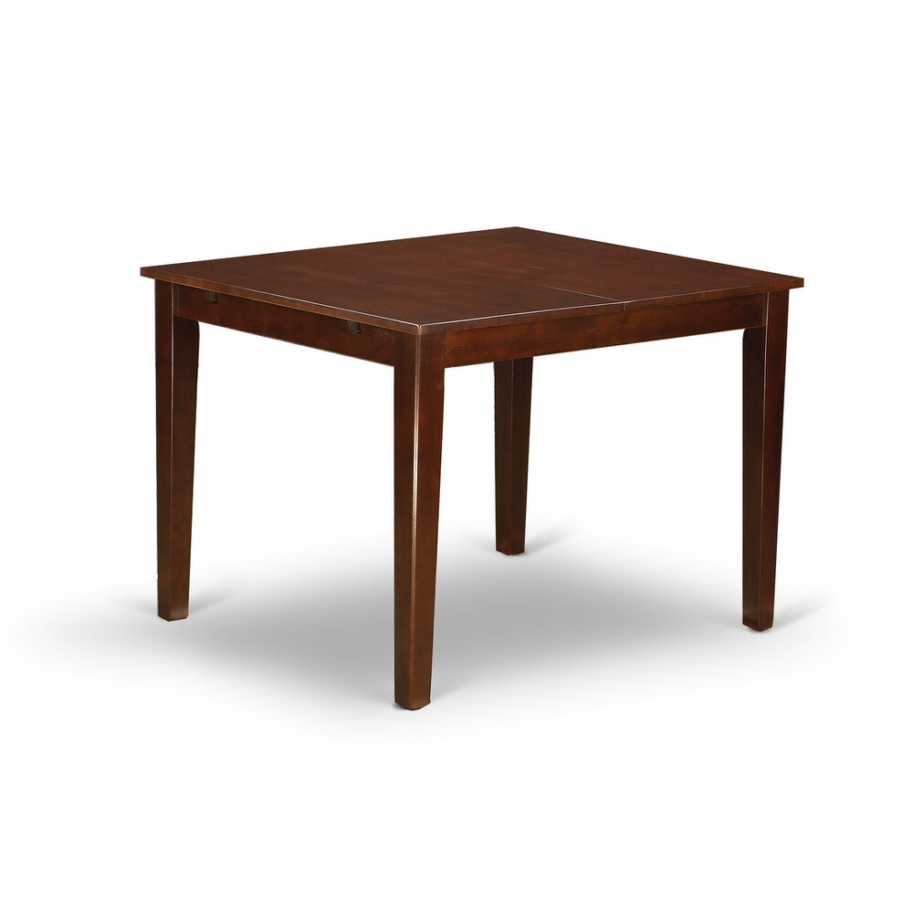 East West Furniture 6 Piece Modern Table Set  a Wooden Table and 4 Dining Chairs with a Bench  Mahogany(Seat Options)